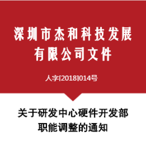 关于研发中心硬件开发部职能调整的通知