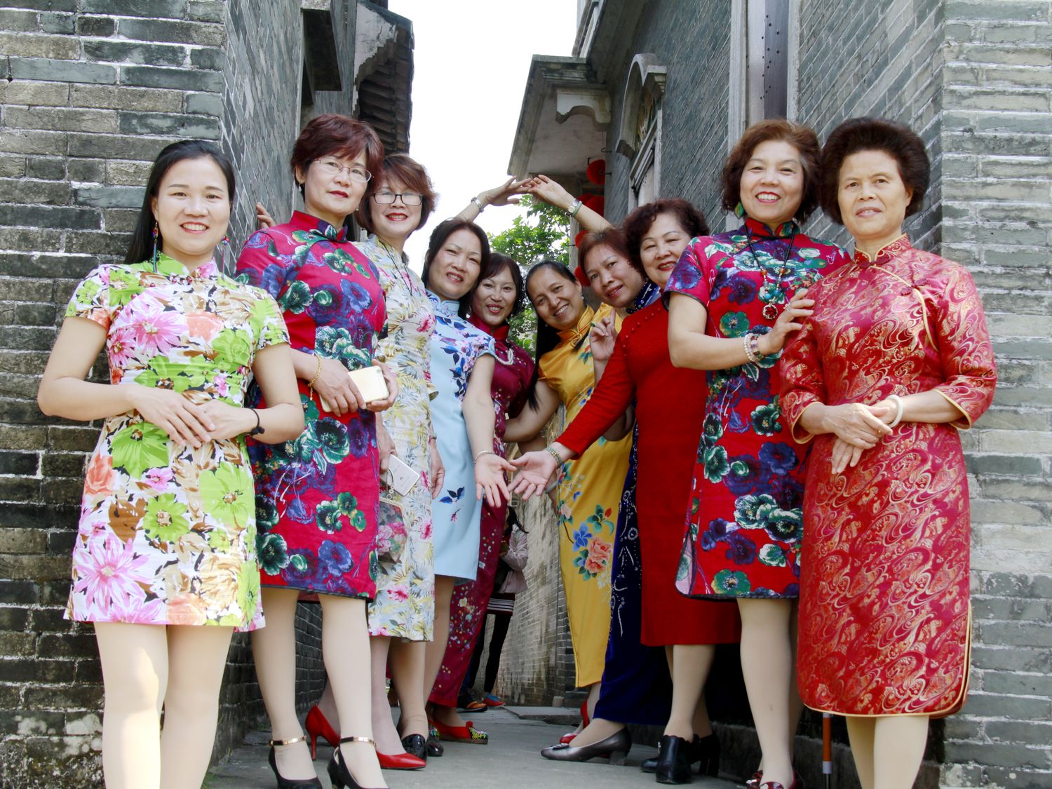 从化大妈旗袍秀相片